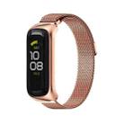 For Samsung Galaxy Fit 2 MIJOBS Milan Magnetic Stainless Steel Watch Band(Rose Gold) - 1