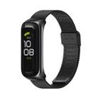 For Samsung Galaxy Fit 2 MIJOBS Milan Buckle Stainless Steel Watch Band(Black) - 1