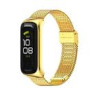 For Samsung Galaxy Fit 2 MIJOBS Milan Buckle Stainless Steel Watch Band(Gold) - 1