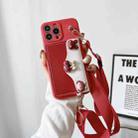 For iPhone 12 mini TPU One-Shoulder Shockproof Phone Case (Red) - 1