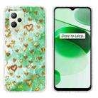 For OPPO Realme C35 2.0mm Airbag Shockproof TPU Phone Case(Gold Heart) - 1