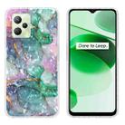 For OPPO Realme C35 2.0mm Airbag Shockproof TPU Phone Case(Ink Green Marble) - 1