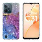 For OPPO Realme C31 2.0mm Airbag Shockproof TPU Phone Case(Blue Purple Marble) - 1