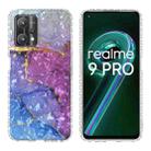 For OPPO Realme 9 Pro 5G 2.0mm Airbag Shockproof TPU Phone Case(Blue Purple Marble) - 1