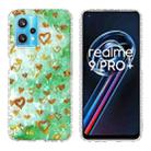 For OPPO Realme 9 Pro+ 5G 2.0mm Airbag Shockproof TPU Phone Case(Gold Heart) - 1