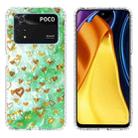 For Xiaomi Poco M4 Pro 4G 2.0mm Airbag Shockproof TPU Phone Case(Gold Heart) - 1