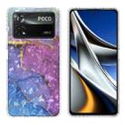 For Xiaomi Poco X4 Pro 5G 2.0mm Airbag Shockproof TPU Phone Case(Blue Purple Marble) - 1