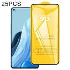 25 PCS 9D Full Glue Screen Tempered Glass Film For OPPO Reno7 A - 1