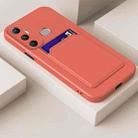 For Infinix Hot 11 with Fingerprints Skin Feel Card Contrast Color Button TPU Phone Case(Rose Red) - 1