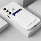 For Infinix Hot 11 with Fingerprints Skin Feel Card Contrast Color Button TPU Phone Case(White) - 1