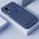 For Infinix Hot 11s NFC Skin Feel Card Contrast Color Button TPU Phone Case(Dark Blue) - 1