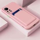 For Infinix Hot 11s NFC Skin Feel Card Contrast Color Button TPU Phone Case(Pink) - 1