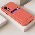 For Infinix Note 11 Pro Skin Feel Card Contrast Color Button TPU Phone Case(Rose Red) - 1