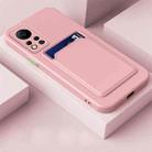 For Infinix Note 11 Pro Skin Feel Card Contrast Color Button TPU Phone Case(Pink) - 1