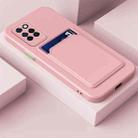 For Infinix Note 10 Pro Skin Feel Card Contrast Color Button TPU Phone Case(Pink) - 1