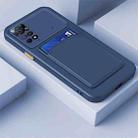 For Xiaomi Redmi Note 11 6.43 inch / Poco M4 Pro 4G Skin Feel Card Contrast Color Button TPU Phone Case(Dark Blue) - 1
