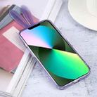 Luminous Bunny Ear Holder TPU Phone Case For iPhone 13(Transparent Purple) - 3