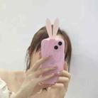 Luminous Bunny Ear Holder TPU Phone Case For iPhone 13(Transparent Purple) - 6