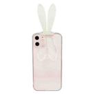 Luminous Bunny Ear Holder TPU Phone Case For iPhone 12(Transparent) - 1