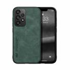 For Samsung Galaxy A33 5G Skin Feel Magnetic Leather Back Phone Case(Green) - 1