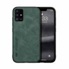 For Samsung Galaxy A51 Skin Feel Magnetic Leather Back Phone Case(Green) - 1