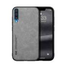 For Samsung Galaxy A50 Skin Feel Magnetic Leather Back Phone Case(Galactic Grey) - 1