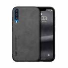 For Samsung Galaxy A50 Skin Feel Magnetic Leather Back Phone Case(Graphite Grey) - 1