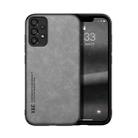 For Samsung Galaxy A72 5G Skin Feel Magnetic Leather Back Phone Case(Galactic Grey) - 1