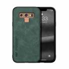 For Samsung Galaxy Note9 Skin Feel Magnetic Leather Back Phone Case(Green) - 1