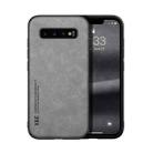 For Samsung Galaxy S10 Skin Feel Magnetic Leather Back Phone Case(Galactic Grey) - 1