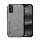 For Samsung Galaxy S20+ Skin Feel Magnetic Leather Back Phone Case(Galactic Grey) - 1