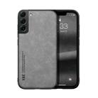 For Samsung Galaxy S21+ 5G Skin Feel Magnetic Leather Back Phone Case(Galactic Grey) - 1