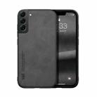 For Samsung Galaxy S21+ 5G Skin Feel Magnetic Leather Back Phone Case(Graphite Grey) - 1