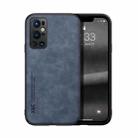 For OnePlus 9 Pro Skin Feel Magnetic Leather Back Phone Case(Blue) - 1