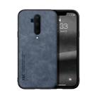 For OnePlus 7T Pro Skin Feel Magnetic Leather Back Phone Case(Blue) - 1