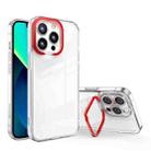 For iPhone 11 Transparent Invisible Bracket Shockproof Phone Case (Red) - 1