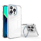 For iPhone 12 Pro Max Transparent Invisible Bracket Shockproof Phone Case(Blue) - 1