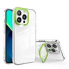 For iPhone 12 Pro Transparent Invisible Bracket Shockproof Phone Case(Fluorescent Green) - 1