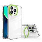 For iPhone 12 Transparent Invisible Bracket Shockproof Phone Case(Fluorescent Green) - 1