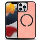 For iPhone 13 Pro Lambskin Texture MagSafe Magnetic Phone Case (Pink) - 1