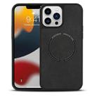 For iPhone 11 Pro Max Lambskin Texture MagSafe Magnetic Phone Case (Black) - 1