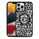 For iPhone 13 Leather Texture MagSafe Magnetic Phone Case(Black Leopard) - 1