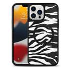 For iPhone 13 Leather Texture MagSafe Magnetic Phone Case(Zebra-stripe) - 1