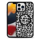 For iPhone 13 Pro Leather Texture MagSafe Magnetic Phone Case (Black Leopard) - 1