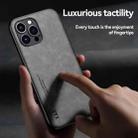 For iPhone 13 Pro Skin Feel Magnetic Leather Back Phone Case (Light Grey) - 5