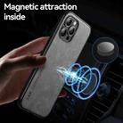 For iPhone 13 Pro Skin Feel Magnetic Leather Back Phone Case (Light Grey) - 6