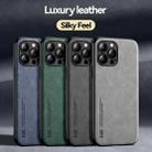 For iPhone 13 Pro Skin Feel Magnetic Leather Back Phone Case (Light Grey) - 7