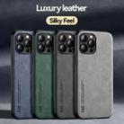 For iPhone 13 Pro Skin Feel Magnetic Leather Back Phone Case (Green) - 7
