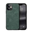 For iPhone 12 mini Skin Feel Magnetic Leather Back Phone Case (Green) - 1