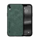 For iPhone XR Skin Feel Magnetic Leather Back Phone Case(Green) - 1